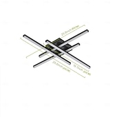 cheap Dimmable Ceiling Lights-Modern Semi Flush Mount Ceiling Light Acrylic 4 Light LED Ceiling Lamp Nordic Sputnik Light Fixture for Living Room Dining Room Bedroom 110-240V