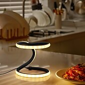 baratos Candeeiros de mesa-1pc nórdico simples espiral lâmpada de mesa, quarto cabeceira proteção para os olhos, regulável usb alimentado led lâmpada decorativa para casa sala de estar quarto