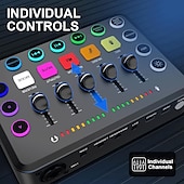 economico Cavi e adattatori-mixer audio per giochi streaming mixer rgb a 5 canali per podcast di voci di gioco trasmissione in diretta