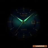 cheap Quartz Watches-LIGE Men Quartz Watch Minimalist Calendar Stainless Steel Watch