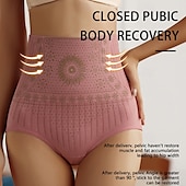 ieftine Lenjerie de modelare-Tanga pentru controlul burticii pentru femei, chiloți modelați cu talie înaltă, brâu din plasă, fără sudură, pentru slăbire, lenjerie de corp, ținute de acasă