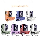 זול מארז סמסונג-טלפון מגן עבור S24 Plus S24 S24 FE S23 S23 Ultra S23 Plus S21 FE S20 FE S25 Ultra מארז כרטיס ארנק עם מעמד מגנטי תמיכה בטעינה אלחוטית רטרו TPU אקרילי PC