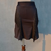levne Oblečení na latinskoamerické tance-Latinské tance Sukně Třásně Čistá Barva Dámské Výkon Trénink Vysoký Polyester
