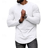 Homme T-shirt Chemise à Manches Longues manche longue Col ras du cou Printemps & Automne Uni Mode Designer Basique Classique Vacances Rue Sortir Noir Blanche bleu marine T-shirt haut de gamme pour abordables t-shirts de base-Homme T-shirt Chemise à Manches Longues manche longue Col ras du cou Printemps & Automne Uni Mode Designer Basique Classique Vacances Rue Sortir Noir Blanche bleu marine T-shirt haut de gamme pour