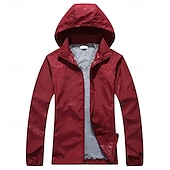 baratos Casacos Leves, Polares &amp; Caminhada-Homens Jaqueta Softshell Jaqueta de Trilha Ao ar livre A Prova de Vento Impermeável Jaqueta leve Jaqueta corta-vento Viajar Preto Branco Amarelo Roxo Escuro Vinho
