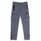 abordables Survêtements de sport-Homme Joggings Pantalon Jogging Pantalon Jogger Cordon Boucle de serviette Poche zippée Couleur Pleine Respirable Séchage rapide Athlétique Fin de semaine Vêtement de rue Casual Sport Athleisure Mince