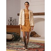 abordables Talons Aiguilles-Escarpins à talons aiguilles en velours beige pour femmes avec bout pointu doré – escarpins de luxe pour fêtes et occasions spéciales