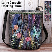 levne Tašky přes rameno-dámská bohémská květinová vyšívaná crossbody kabelka, umělecká ručně vyrobená taška přes rameno s barevným květinovým vzorem, ideální pro běžné nošení a festivaly