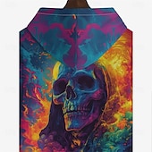 baratos moletons 3d masculinos-Homens Gráfico Escuro Moletom Moletons Moletom Manga Longa Moletom com capuz Com Capuz Férias Impressão 3D Férias Esportes Para Noite Arco-íris Estampado Inverno Primavera &amp; Outono Designer