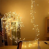 abordables Enchufe eléctrico-Cadena de luces LED con forma de petardo, 31 V CC, 9 m/6 m, 300/200 LED, IP65, resistente al agua, para exteriores, decoración de fiestas navideñas, iluminación colorida, 1 unidad