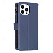 levne Pouzdra pro iPhone-telefon Carcasă Pro iPhone 16 Pro Max Plus iPhone 15 14 Pro Max Plus iPhone 14 13 12 11 Pro Max Plus iPhone 13 12 11 Pro Max Mini SE X XR XS Max 8 7 Plus Pouzdro na peněženku se stojánkem Zip s
