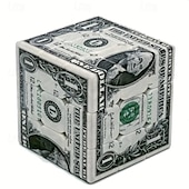 baratos Brinquedos Criativos &amp; Pegadinhas-1pc cubo mágico infinito - desafie seu cérebro com cubo de velocidade, padrão de moeda de um dólar, diversão de quebra-cabeça sem fim para adolescentes e adultos, melhora as habilidades de resolução
