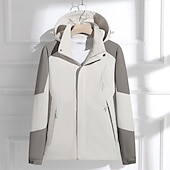 cheap Fleece &amp; 3 in 1 Jackets-Men&#039;s Hoodie Jacket Outdoor Jacket Hiking Jacket Winter Outdoor Waterproof Breathable Soft Detachable Cap Jacket Full Length Visible Zipper Fishing Climbing Beach Dark Brown Dark Grey Navy Black Ivory