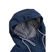 cheap Active Jacket-Women's Rain Jacket Hiking Raincoat Waterproof Jacket Outdoor Windproof Quick Dry Lightweight Hooded Windbreaker Parka Trench Coat Top Camping Hunting Fishing Navy Pink Blue Purple