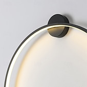 baratos Candeeiros de Parede de interior-luzes de parede led redondas para ambientes internos, arandelas de parede, luminárias de parede modernas, luminárias de parede circulares de meados do século, decoração de parede, ouro e preto 85-265v