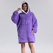 baratos cobertor vestível-cobertor com capuz cobertor usável, super macio quente cobertor oversized moletom flanela sherpa cobertor com bolso gigante para homens mulheres adolescentes amigos