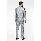 economico Outfit-Metallico Disco Anni &#039;80 Pantaloni Abiti Completi &amp; Blazer Disco Per uomo Costume di Carnevale Natale Carnevale martedì grasso Festa / Sera Parata dell&#039;Orgoglio Mese dell&#039;orgoglio Adulti Costume
