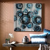 preiswerte Abstrakte Gemälde-handgemachtes Ölgemälde auf Leinwand, Wandkunst, Dekoration, modern, strukturiert, abstrakt, Kreis, für Zuhause, Tanzstudio, Dekor, gerollt, rahmenlos, ungedehntes Gemälde