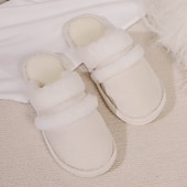 baratos Chinelos para casa-chinelos aconchegantes para mulheres felpudos para ambientes internos&amp;amp;sapatos para áreas externas com espuma de memória e sola antiderrapante, presentes perfeitos para mães e mulheres