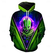 levne Mikiny s kapucí-To Klaun Zabijácký klaun Kapuce Pullover předvečer Všech svatých 3D Grafika Pro Pro páry Pánské Dámské Dospělé předvečer Všech svatých Karneval Plesová maškaráda 3D tisk Párty Běžné / Denní