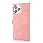 abordables Carcasas iPhone-teléfono Funda Para iPhone 16 Pro Max Plus iPhone 15 Pro Max Plus iPhone 14 13 12 11 Pro Max Plus Funda Trasera con Soporte Magnética con cordón Retro TPU Cuero de PU