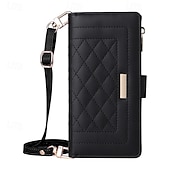 levne Pouzdra pro Samsung-telefon Carcasă Pro S24 S23 S22 S21 Ultra Plus S24 FE S21 FE A55 A35 A25 A15 5G A54 A34 A14 A73 A53 A33 A23 A13 S25 Ultra Zadní kryt se stojánkem Zip s Lanyardem Retro TPU PU kůže