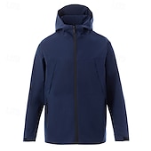 abordables Softshell, polares y chaquetas de montaña-Hombre Chaqueta Softshell Chaqueta para senderismo Al aire libre Resistente al Viento Secado rápido Chaqueta ligera Chaqueta cortavientos Viaje Gris oscuro Negro Rojo Azul Marino Azul