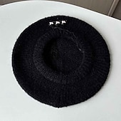 cheap Party Hats-Hats Polyester Beret Hat Floppy Hat Valentine&#039;s Day Casual Holiday Tea Party Ladies Day Elegant Vintage Simple With Bows Pure Color Headpiece Headwear