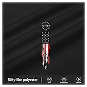billiga Joggingbyxor-Herr Amerikanska flaggan Patriotisk Joggingbyxor Joggare Byxor Medium Midja Dragsko Elastisk midja Festkvällskläder Vardag Ficka Vår Höst Vinter 3D-tryck Svart Blå