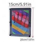 cheap Gags &amp; Practical Joke Toys-Rainbow 3D Pin Art Board Toy - Sensory Handprint Sculpture for Kids and Adults - Decompression and Creativity Art Sensory Toy - Perfect for Parties, Birthdays, and Christmas Gifts