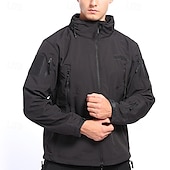 baratos Casacos Leves, Polares &amp; Caminhada-Homens Jaqueta Outdoor Jaqueta Softshell Jaqueta de Trilha Inverno Ao ar livre Térmico / Quente Forro de Velocino Prova-de-Água A Prova de Vento Jaquetas em Velocino Jaqueta Tática Quente Zip Completo
