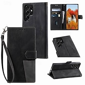 levne Pouzdra pro Samsung-telefon Carcasă Pro S23 Ultra Plus S23 S22 S22 Plus Ultra S21 FE A54 A34 A14 A73 A53 A33 A23 A13 A72 A52 A32 A22 A12 A71 A51 A31 S20 Plus Pouzdro na peněženku se stojánkem s poutkem na zápěstí Slot