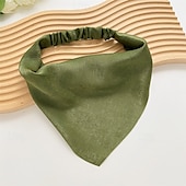 billige Tilbehør til hårstyling-6 stk boho skjerf pannebånd for kvinner floral hår bandanas for kvinner hår elastisk chiffon hode tørkle pannebånd sklisikker hår skjerf bandana