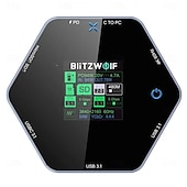 olcso Kábelek és adapterek-8 az 1-ben usb hub lcd intelligens kijelzős C típusú dokkoló állomás usb3.1 type-c 3.1 hd 4k@60hz sd/tf kártyahelyekkel 100 W pd tápellátás