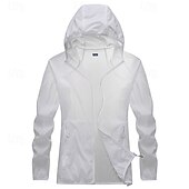 cheap Outdoor Jackets-Women&#039;s Hiking Jacket Outdoor Sun Protection Breathable Front Zipper Lightweight Jacket Full Zip Beach White Pink Blue Fuchsia