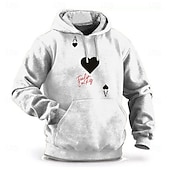 baratos moletons 3d masculinos-Homens Pôquer Moletom Moletons Moletom Manga Longa Moletom com capuz Com Capuz Moda Impressão 3D Esportes Streetwear Branco Bege Bolsos Impressão 3D Outono Inverno Designer