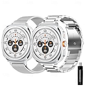 levne Pásky na hodinky Samsung-2 ks Pásek hodinek pro Samsung Galaxy Watch 7/6/5/4  40/44mm, Watch 5 Pro 45mm, Watch 6 Classic 43/47mm, Watch 4 Classic 42/46mm Sledujte Ultra Nerez Výměna, nahrazení Popruh s nástrojem pro