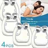 billige Personlig beskyttelse-4 stk silikon magnetisk anti snorke stop snorking neseklemme sovebrett sovehjelp