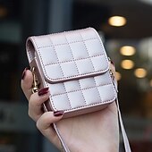 お買い得  サムスン用ケース-電話 ケース 用途 サムスンのギャラクシー ユニバーサル 女性用 女の子用 ストラップ付き 耐衝撃 レトロ風 PC メタル PUレザー