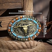 cheap Men's Belt-Men's Belt Buckle Buckle Alloy Vintage Style Retro Vintage Cow Bronze Daily Religious Celebrations Buckle