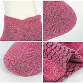 abordables calcetines de hombre-Hombre 5 pares Paquetes múltiples Calcetín Calcetines hasta el Tibio Calcetines Cortos Calcetines informales Amarillo Rojo Color Plano Deporte Diario Vacaciones Básico Medio Primavera Otoño Moda