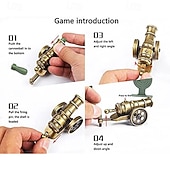 ieftine Jucării Novelty-1 mini replică de tun care se poate arde - miniaturi - model de armă militară detaliat pentru decorarea mesei și distracție sportivă de împușcare pentru copii și adulți - cadou unic de colecție și