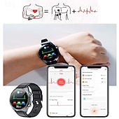 お買い得  スマートウォッチ-iMosi TK29 スマートウォッチ 1.43 インチ スマート·ウォッチ ブルートゥース ECG + PPG 温度監視 歩数計 と互換性があります Android iOS 女性 男性 メディアコントロール メッセージ受信通知 カメラコントロール IP68 48mmウォッチケース
