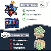 economico Cubi di Rubik-giocattolo antistress a forma di cubo a forma di stella infinita - puzzle educativo, antistress, portatile per Natale, giorno del Ringraziamento, regalo di Capodanno, regalo di Halloween e tutte le