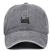billiga Baseballkeps herr-Herr Basebollkeps Solhatt Trucker Hat Vit Mörkgrön Polyester Mode Ledigt Gata Dagligen Katt Justerbara Solskyddskräm Andningsfunktion