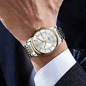 ieftine Ceasuri Quartz-noua tendință de modă pentru bărbați cu calendar dublu ceas cu quartz luminos, simplu, versatil, timp liber, călătorie, sport, ceas pentru bărbați