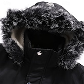 levne Pánské kabáty a parky-Pánské Zimní kabát Park Kapsy Polyester Flísová podšívka Dovolená Denní nošení Rande Standardní Módní Na běžné nošení Pohodlné Zahřívací Podzim zima Plná / Jednobarevná Černá Rubínově červená Modrá