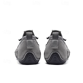 baratos Ténis para Homem-Homens Tênis sapatos feitos à mão Microfibra Confortável Antiderrapante Com Cadarço Preto Bege Cinzento