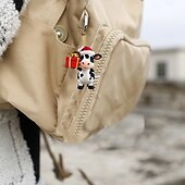 Недорогие Адвент-календарь-Рождественский адвент-календарь, украшения, 2D акриловые милые коровки, 24 шт., набор рождественских украшений, подарок, обратный отсчет на 24 дня, мини-подвесные елочные украшения для украшения