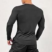 economico T-shirt e Canottiere da Corsa-Per uomo Maglia Atletica Maglia da palestra Camicia fitness Camicia a compressione imbottita Manica lunga Maglietta Informale Athleisure Autunno Traspirante Morbido Allenamento in palestra Corsa